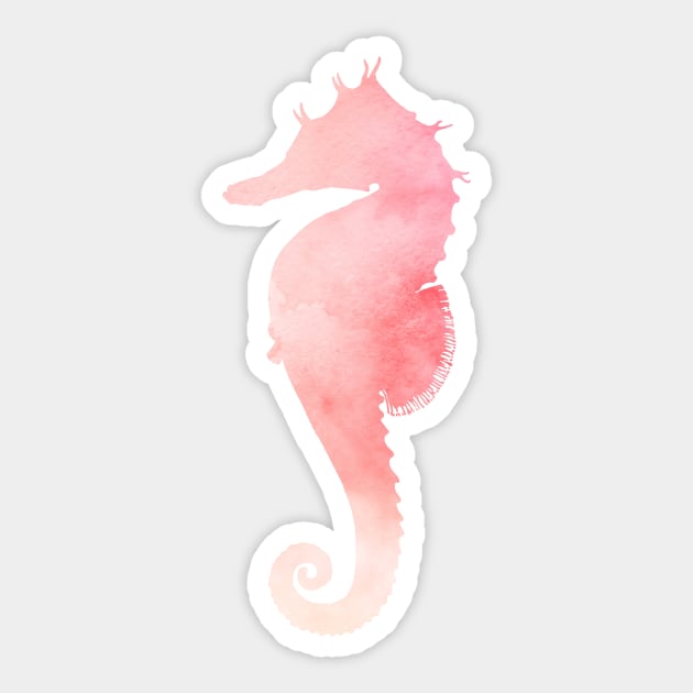 Pink Seahorse Sticker by TheJollyMarten